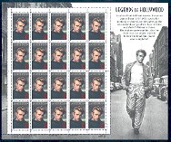 James Dean - Mint Sheet 2nd in Legends of Hollywood Series United States, 1996